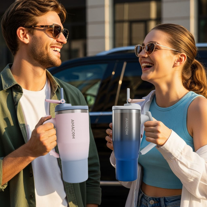 Amacom Hydration Booster Tumbler with lid and straw