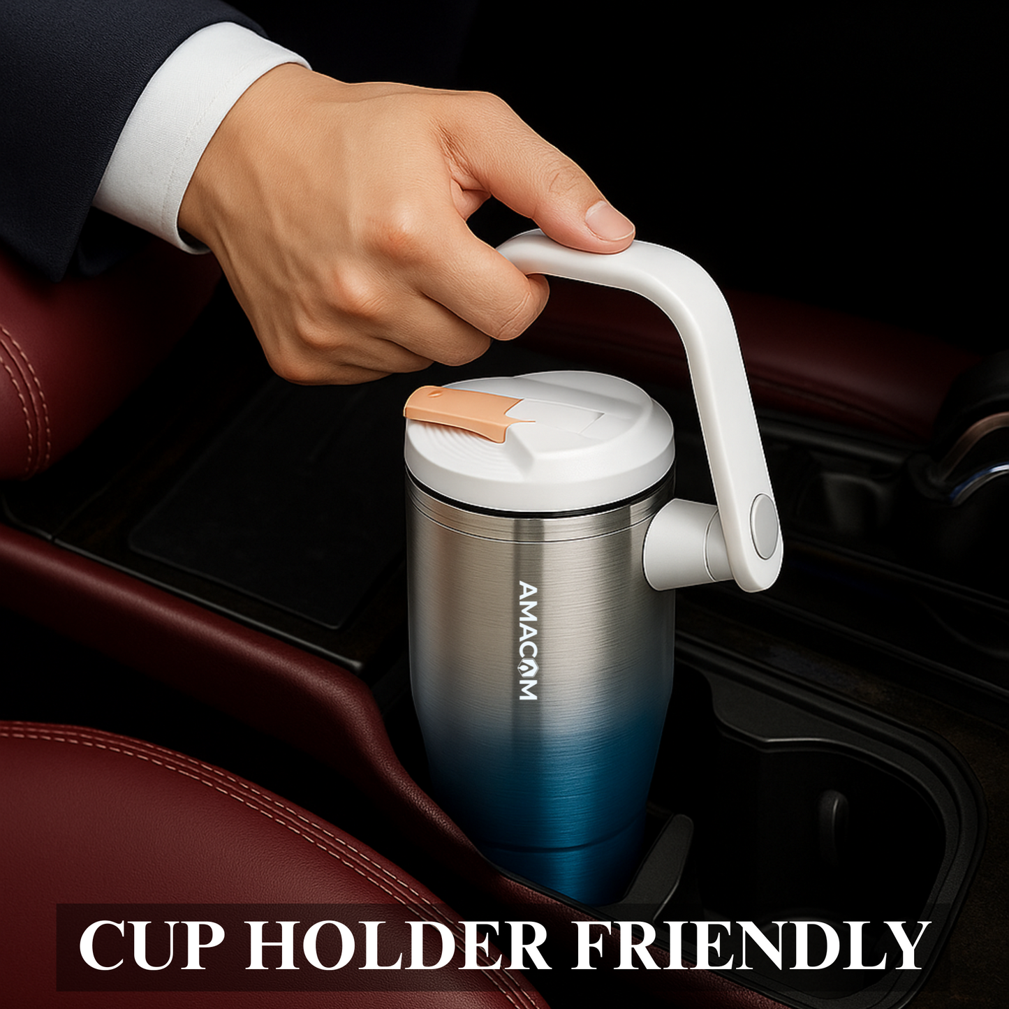 Amacom Hydration Booster Tumbler with lid and straw