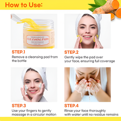 Pure Glow™ Turmeric & Kojic Acid Cleansing Pads (50 Pads)
